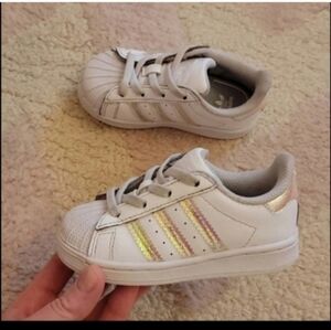 Adidas Kids White Sneakers